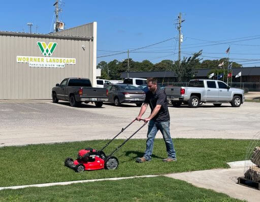 Woerner of Fort Walton Beach mowing
