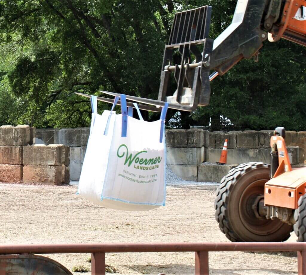 Moving a Woerner SuperSack by forklift