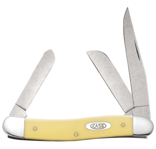 CASE KNIFE YELLOW SYNTEHTIC CS MEDIUM STOCKMAN (3318 CV)