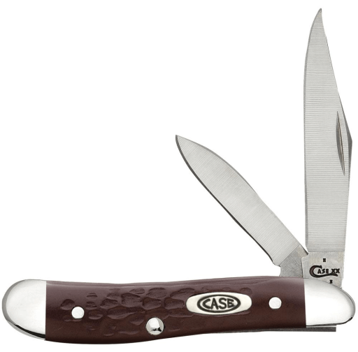 CASE KNIFE JIGGED BROWN SYNTHETIC - PEANUT (6220 SS)