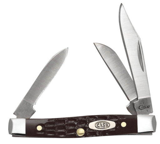 CASE KNIFE JIGGED BROWN SYNTHETIC - SMALL STOCKMAN (6333 SS)