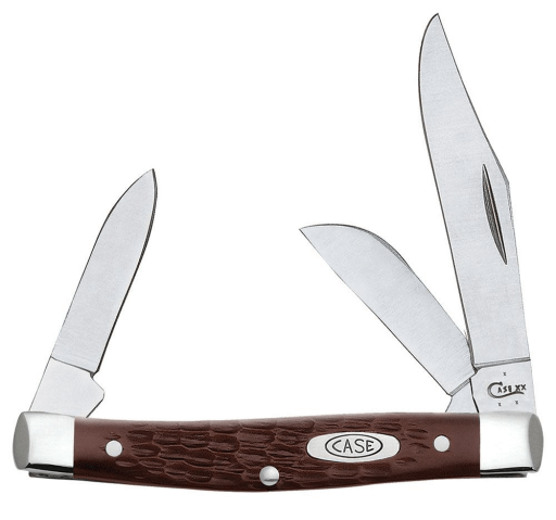 CASE KNIFE JIGGED BROWN SYNTHETIC - MEDIUM STOCKMAN (6344 SS)