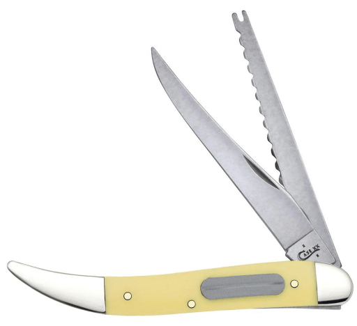 CASE KNIFE SMOOTH YELLOW SYNTHETIC SS - FISHING KNIFE (320094F SS)
