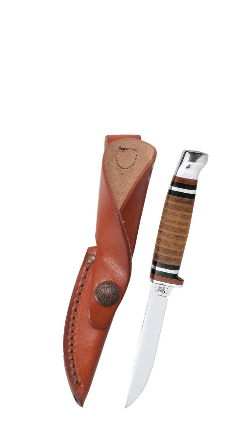 CASE KNIFE LEATHER HUNTER (M3FINN SS) WITH LEATHER SHEATH