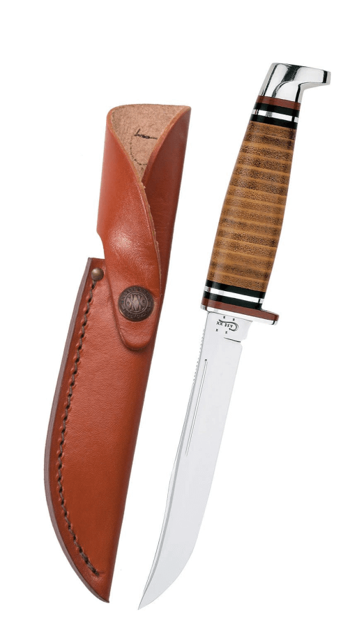 CASE KNIFE LEATHER HUNTER (316-5 SS) WITH LEATHER SHEATH