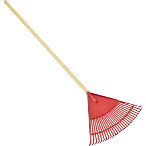 CORONA LEAF RAKE 24 IN POLY HEAD 60 IN WOOD HANDLE