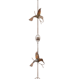 BIRD WITH BELL RAIN CHAIN IRON