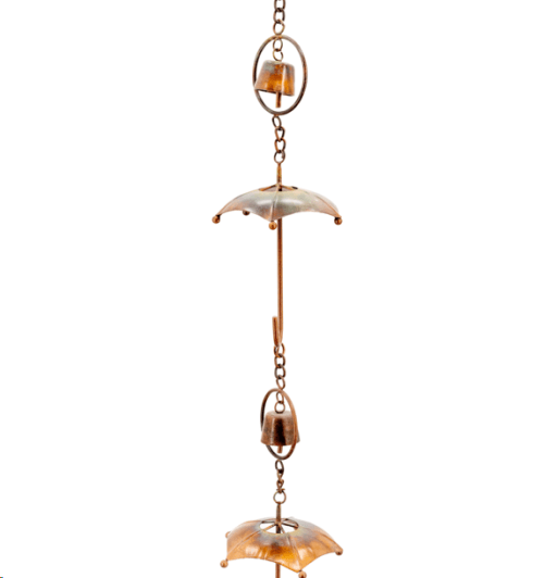 FLAMED UMBRELLA RAIN CHAIN IRON