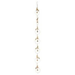 HUMMINGBIRD CIRCLES WITH BEAD ACCENTS RAIN CHAIN 70IN