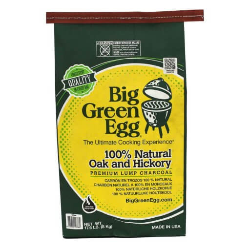 BIG GREEN EGG 100% NATURAL OAK &  HICKORY LUMP CHARCOAL 17.6LB