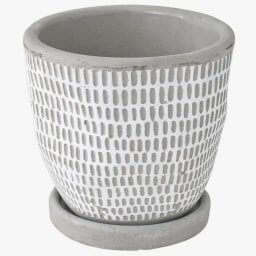 ELEMENTAL CEMENT PLANTER / DOT WHITE