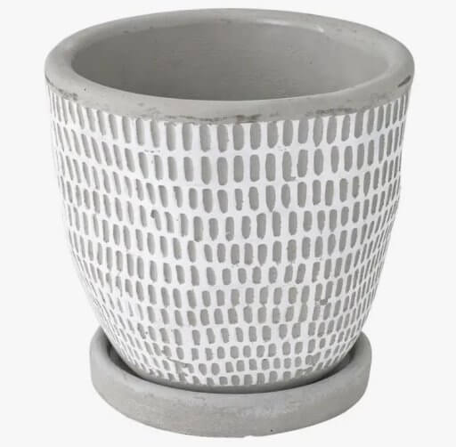 ELEMENTAL CEMENT PLANTER / DOT WHITE