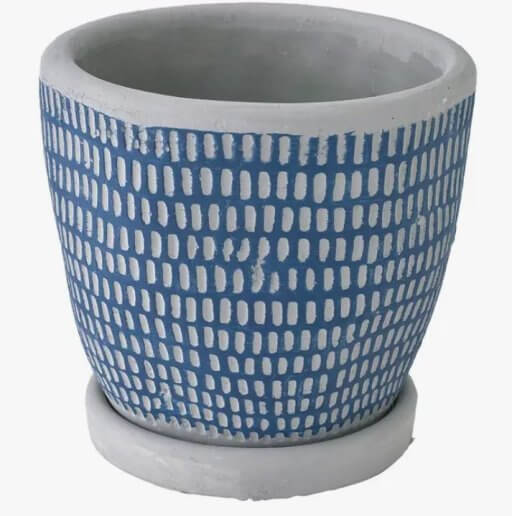 ELEMENTAL CEMENT PLANTER / DOT BLUE