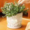 ELEMENTAL CEMENT PLANTER BOTANICAL FLOWER GRAY - Image 2