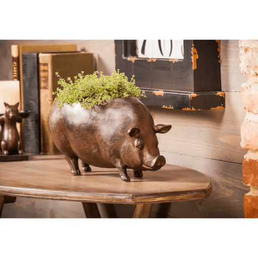 RESIN PIG PLANTER - Image 2