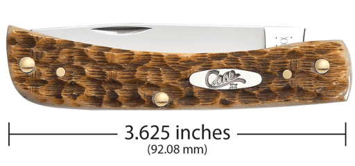 CASE KNIFE PEACH SEED JIG AMBER BONE STAINLESS STEEL SOD BUSTER JR - Image 2