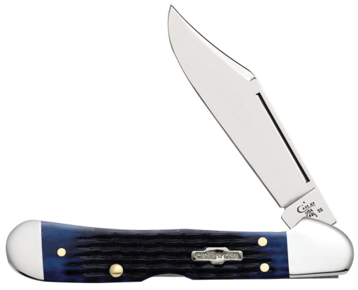 CASE KNIFE NAVY BLUE ROGERS CORN COB JIGGED BONE MINI COPPERLOCK