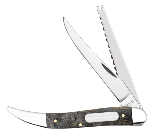 CASE KNIFE SMOOTH GRAY BIRDSEYE MAPLE FISHING KNIFE