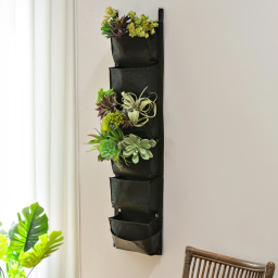 HANGING VERTICAL WALL PLANTER WITH SIX POCKETS