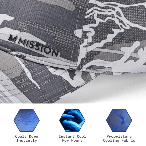 MISSION COOLING PERFORMANCE HAT MATRIX CAMO SILVER - Image 2